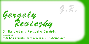 gergely reviczky business card